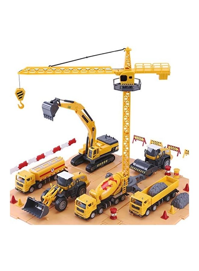 Construction Site Vehicles Toy Set Multicolour