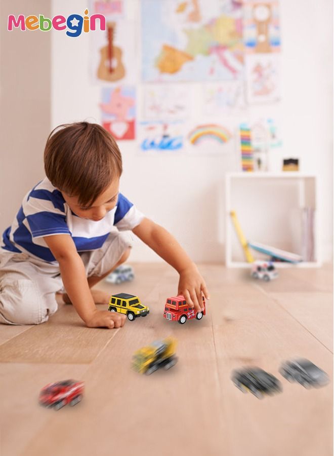 8 Pieces Mini Vehicles Pull Back Cars Toys Set,City Cars and Trucks Toy Mini Model Vehicles Set for Toddlers, Boys, Girls’ Educational Play Party Favors, Birthday Gift