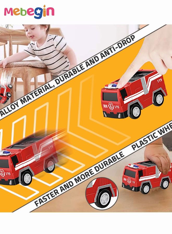 8 Pieces Mini Vehicles Pull Back Cars Toys Set,City Cars and Trucks Toy Mini Model Vehicles Set for Toddlers, Boys, Girls’ Educational Play Party Favors, Birthday Gift