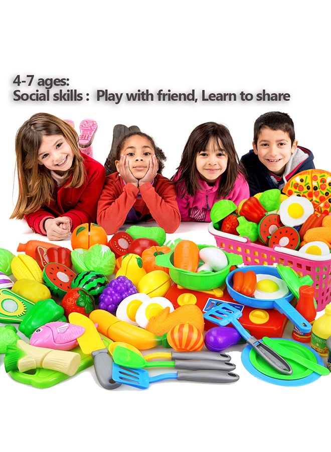25-pieces Creative Kitchen Pretend Play Toy Set With Non-toxic Material for Kids 12x12x10cm