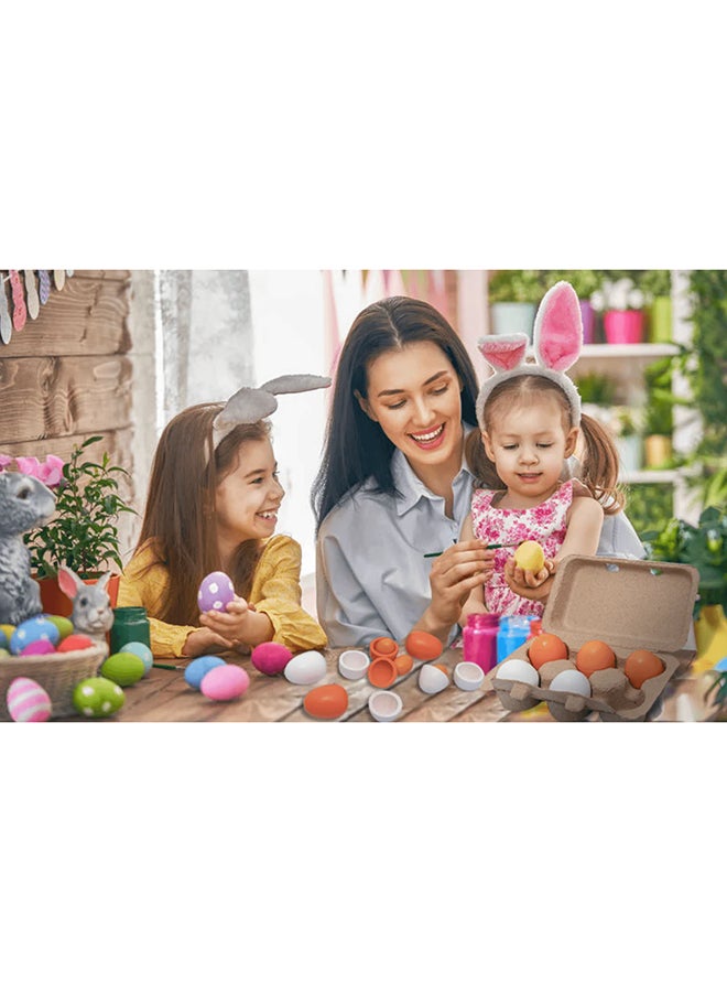 6-Piece Lightweight Portable Compact Wooden Eggs Kindergarten Kitchen Toy Set