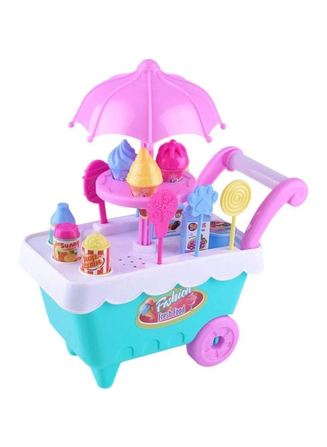 Ice Cream Trolley Car Pretend Playset 20x8x14cm