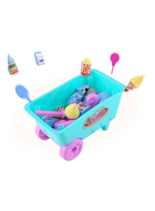 Ice Cream Trolley Car Pretend Playset 20x8x14cm
