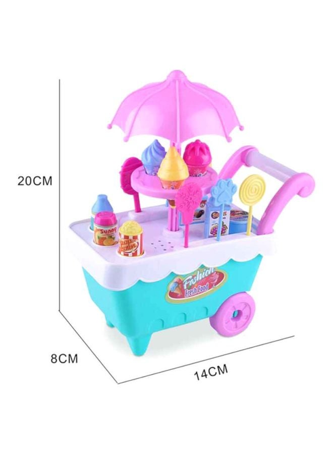 Ice Cream Trolley Car Pretend Playset 20x8x14cm