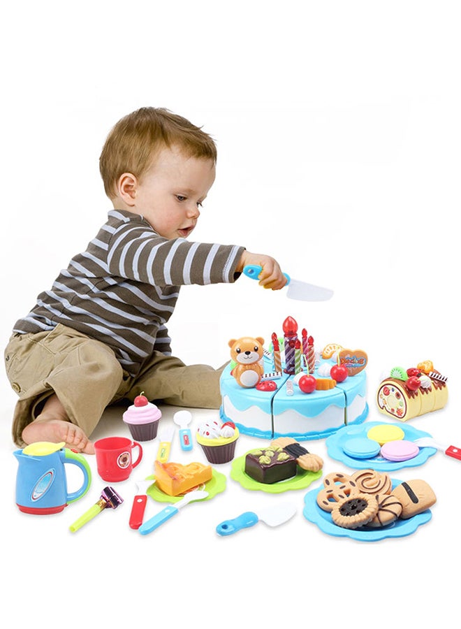Birthday Cake Cutting Kitchen Pretend Play Plastic Toys