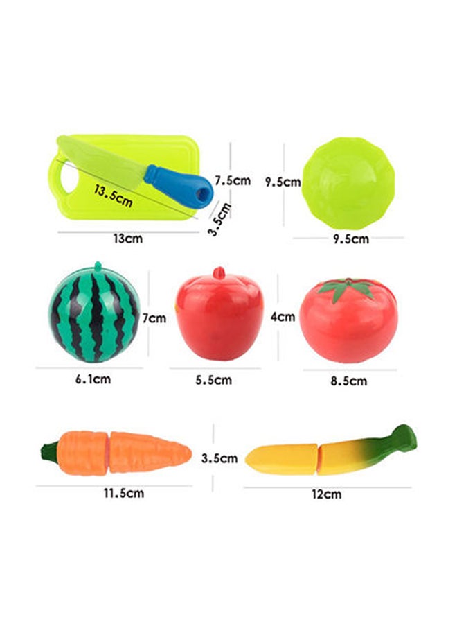 16- Piece Classic Cutting Vegetables And Fruit Kitchen Toy Set For Kids, 3+ Years 10x4.5x4.5cm