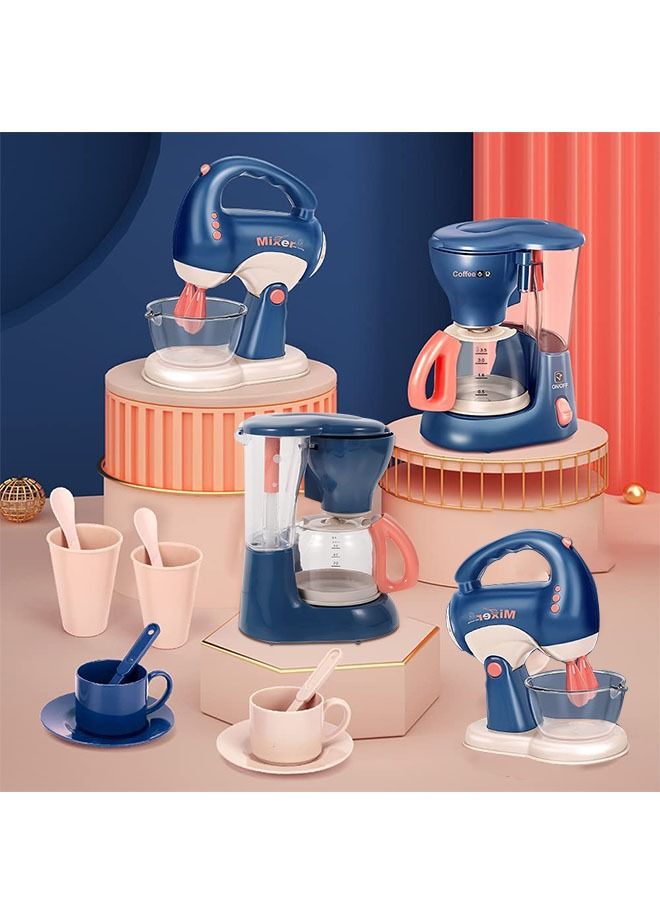 Coffee Maker Toy, Espresso Machine Playset，Pretend Play Dollhouse Kitchen Toy, Toy Coffee Machine for Kids