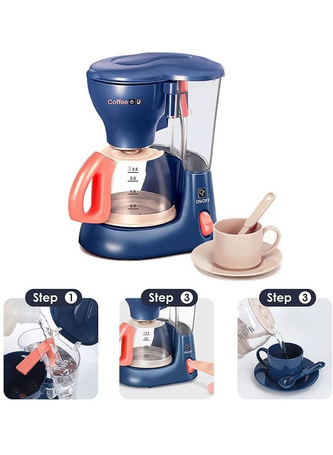 Coffee Maker Toy, Espresso Machine Playset，Pretend Play Dollhouse Kitchen Toy, Toy Coffee Machine for Kids
