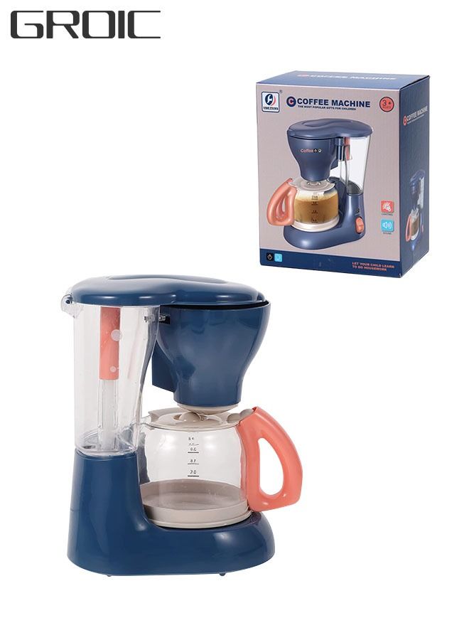 Coffee Maker Toy, Espresso Machine Playset，Pretend Play Dollhouse Kitchen Toy, Toy Coffee Machine for Kids