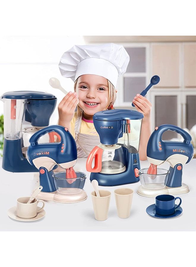 Coffee Maker Toy, Espresso Machine Playset，Pretend Play Dollhouse Kitchen Toy, Toy Coffee Machine for Kids