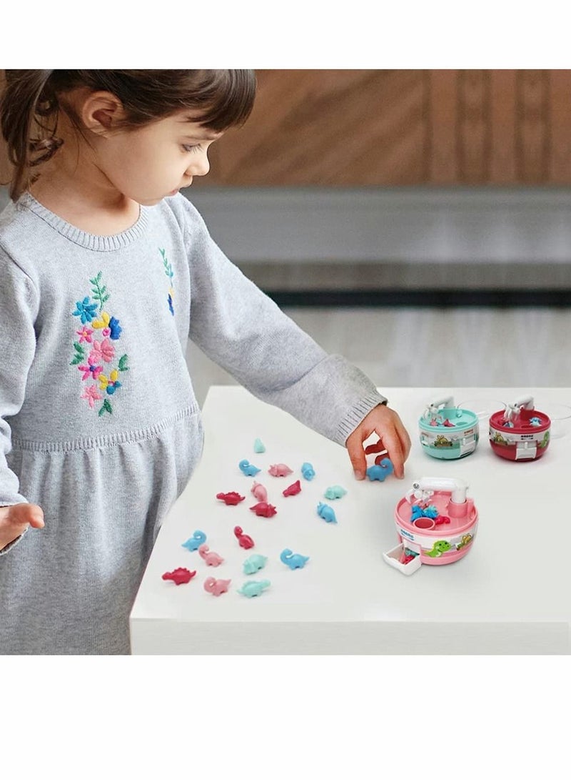 Mini Claw Machine Toys for Kids & Adults with Mini Dinosaur Figures Claw Machine Prizes, Mini Stuff Things That Actually Work, Mini Arcade Game Miniature Novelty Toys for 3+ Year Old Boys & Girls