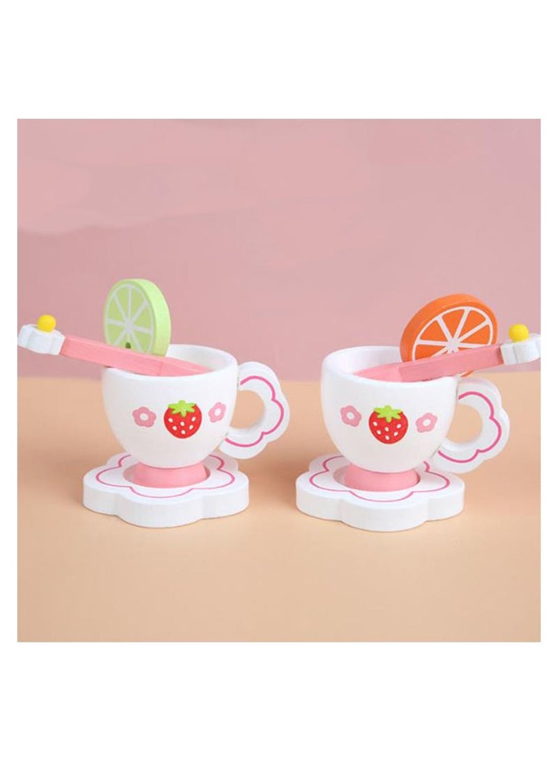 Pretend Play Toy Tin Tea Party Set Kit for Little Girls