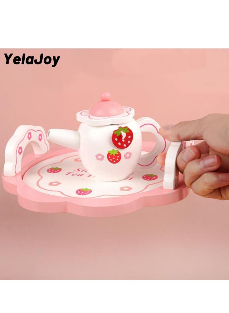 Pretend Play Toy Tin Tea Party Set Kit for Little Girls