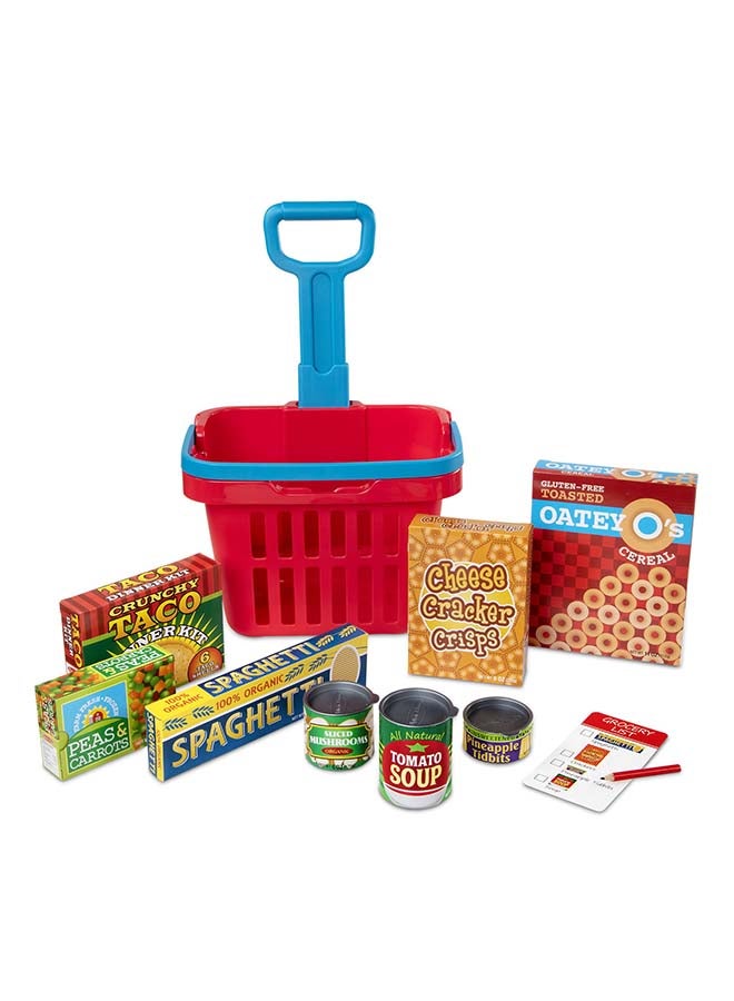 Fill And Roll Grocery Basket Play Set