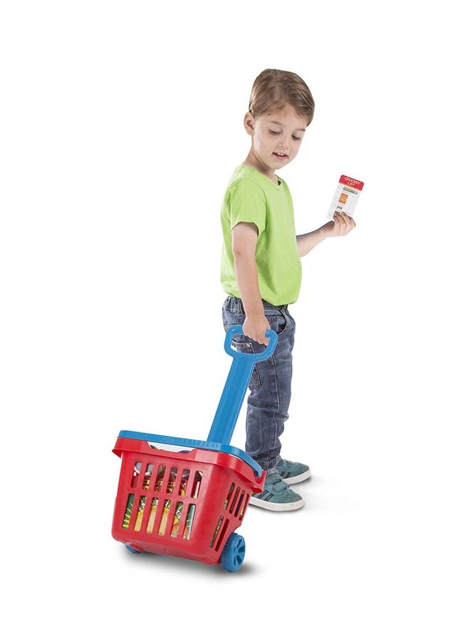 Fill And Roll Grocery Basket Play Set