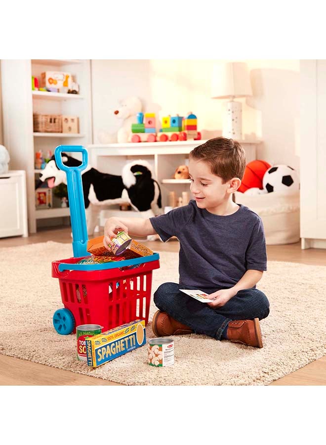 Fill And Roll Grocery Basket Play Set