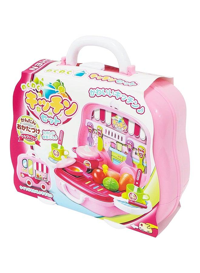 Portable Lightweight Compact Unique Detailed Design Pretend  Kitchen Cook Little Chef Set