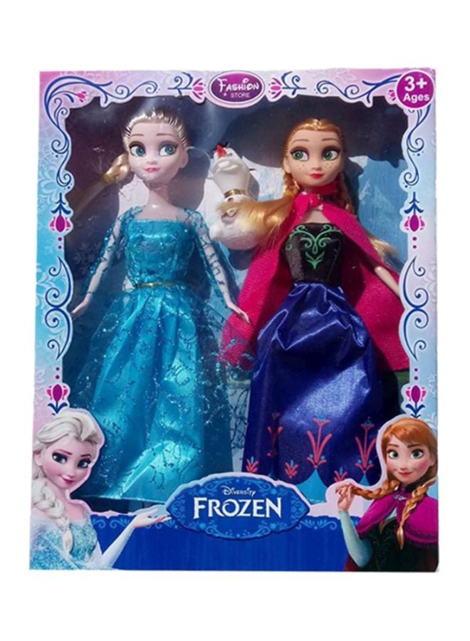 Princess Elsa And Anna Frozen Doll Se For Girls Multicolored Authentic Design ‎12.9x10.5x2.1cm