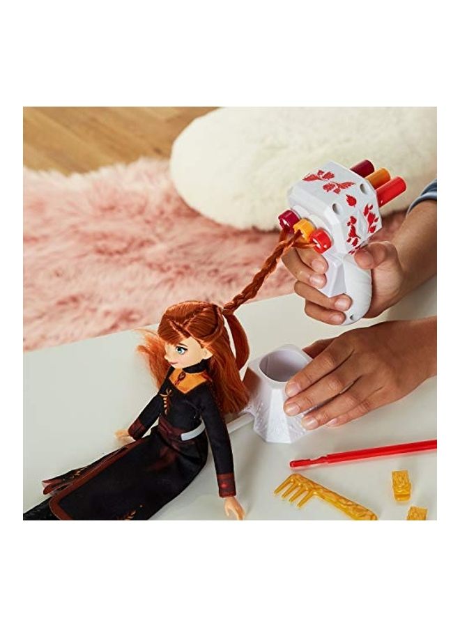 Anna Fashion Doll With Extra-Long Hair Braiding Tool And Clips