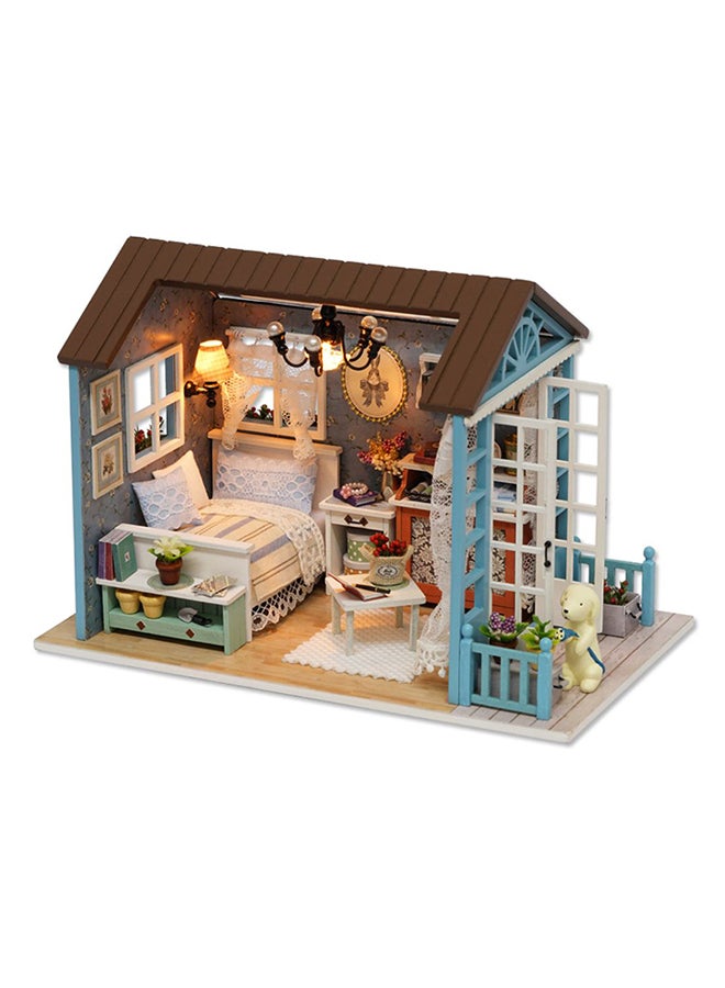 3D Wooden House Room Craft With Furniture Led Lights