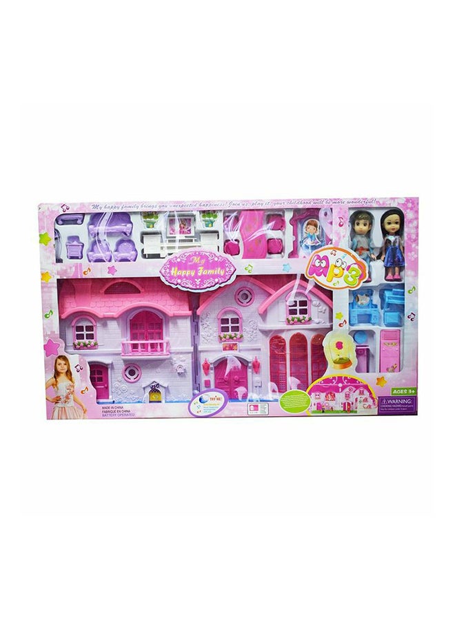 My Happy Family Doll House Playset Multicolor 58x52cm