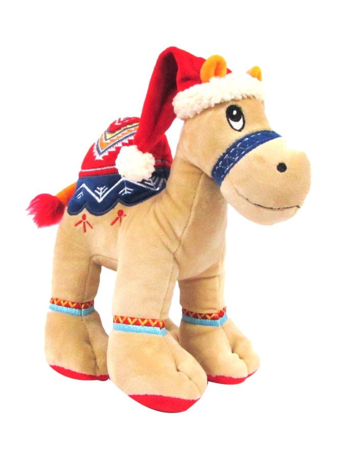 Camel Plush Toy With Santa Hat 25cm