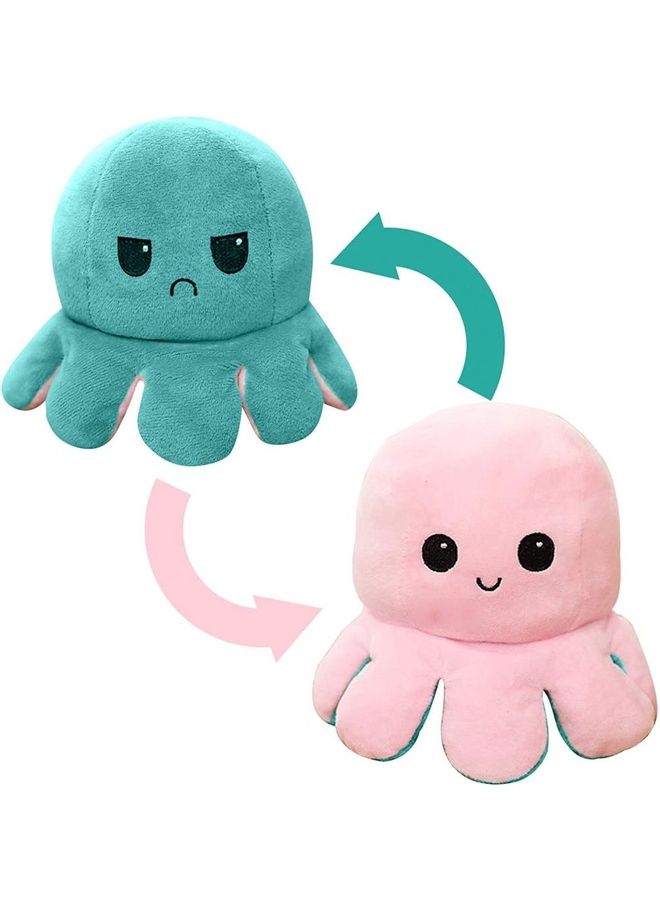 1-Piece Lovely Cartoon Double-Sided Flip Octopus Doll 20cm