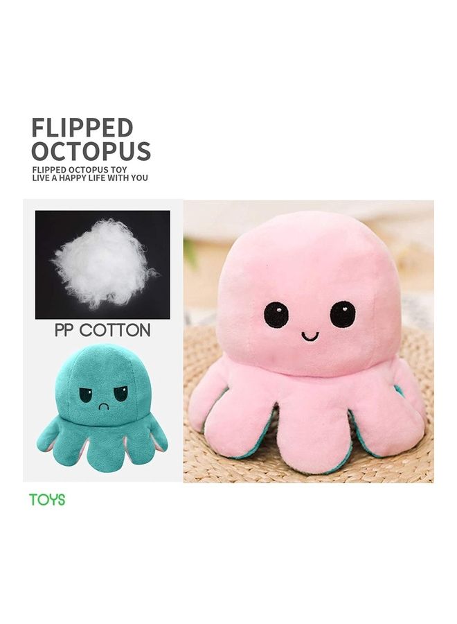 1-Piece Lovely Cartoon Double-Sided Flip Octopus Doll 20cm