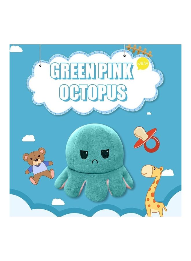 1-Piece Lovely Cartoon Double-Sided Flip Octopus Doll 20cm