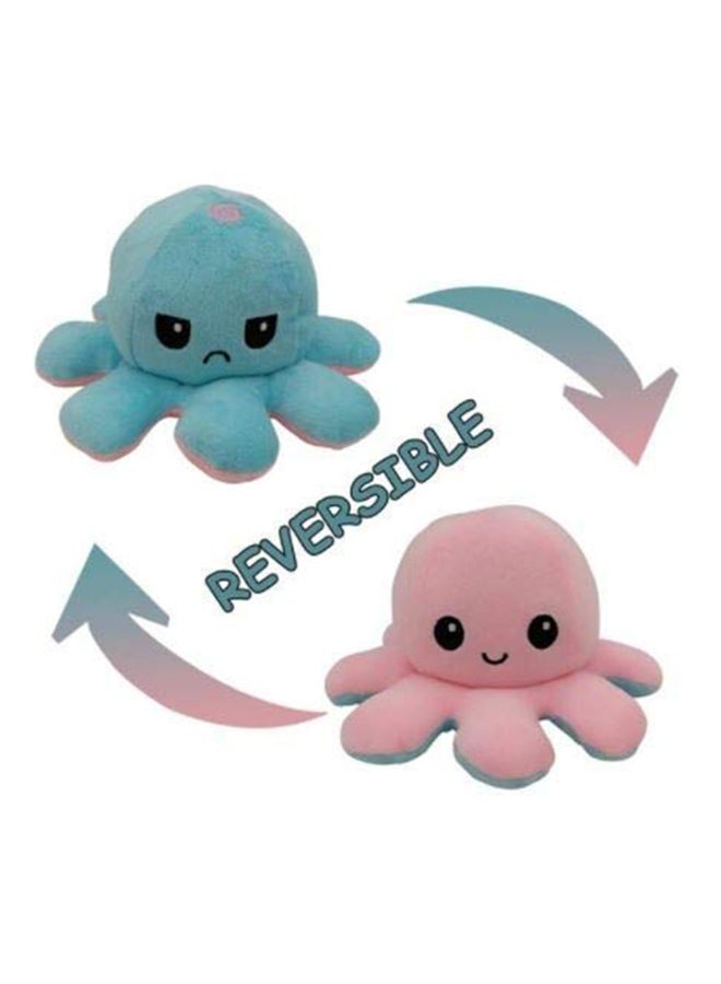 Non-Toxic Soft Double-Sided Flip Octopus Plush Toys With Different Expression On Both Side 20x10x10cm