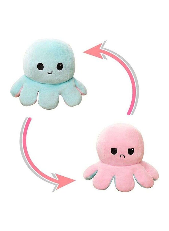 Double-Sided Flip Stuffed Octopus Plush Doll For Kids, Pack of 1, 3+ Years 20cm