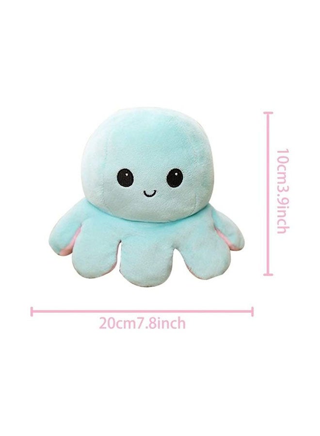 Double-Sided Flip Stuffed Octopus Plush Doll For Kids, Pack of 1, 3+ Years 20cm