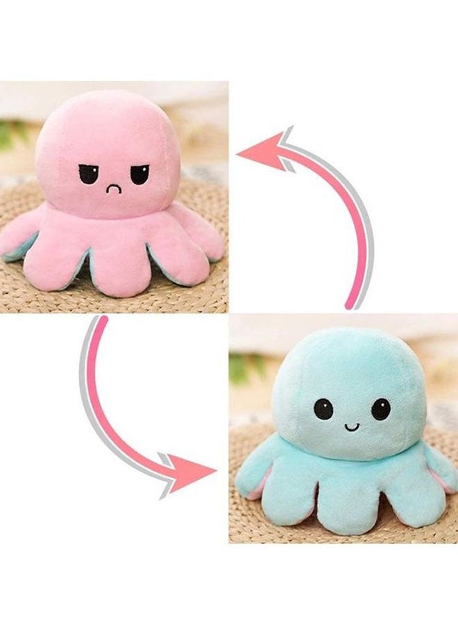 Double-Sided Flip Stuffed Octopus Plush Doll For Kids, Pack of 1, 3+ Years 20cm