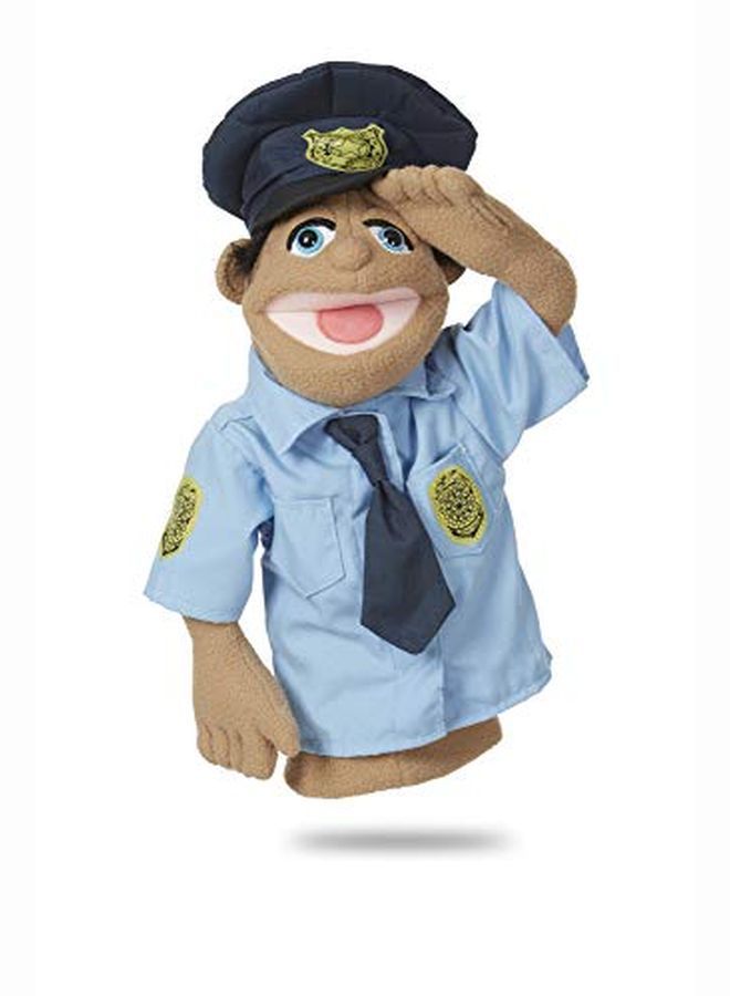 Police Officer Puppet (Cyrus ?Cy? Wren) With Detachable Wooden Rod