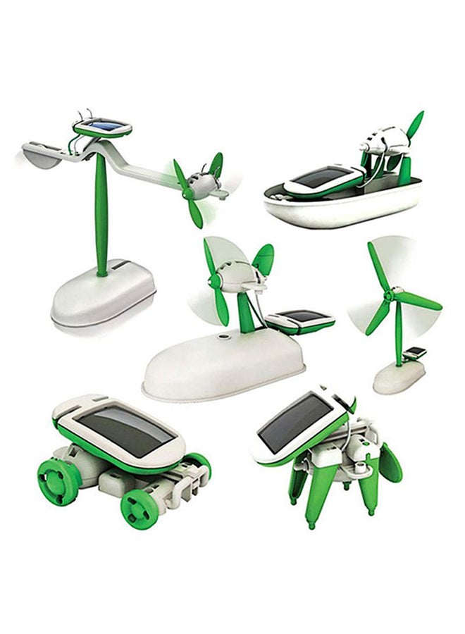 6-In-1 DIY Solar Educational Kit Boat Plane Fan Puppy Car Robot Toy