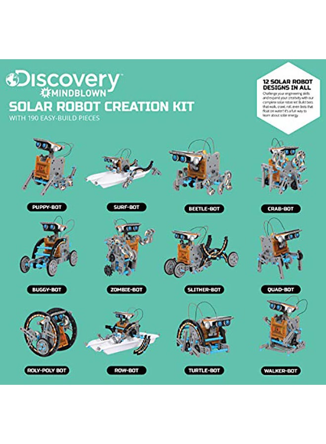 190-Piece Mindblown Solar Robot 12-In-1 Kit