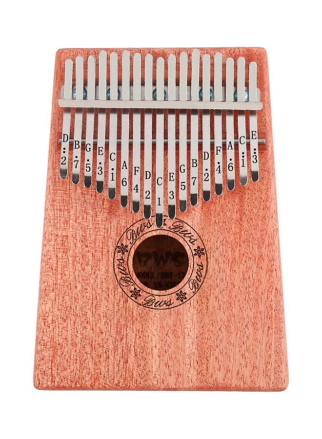 Wooden 17 Key Kalimba With Mahogany Portable Thumb Piano