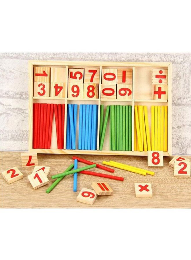 89-Piece Montessori Mathematical Intelligence Stick Preschool Educational Toy Set