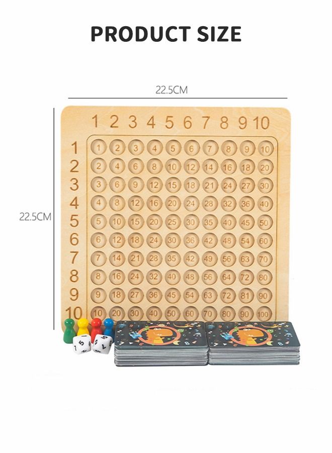 Wooden Children's Multiplication Board, Children's Learning Educational Toys, Montessori Toys, Children's Learning Competitive Games, Early Education Learning Toys, Mathematics Learning Toys