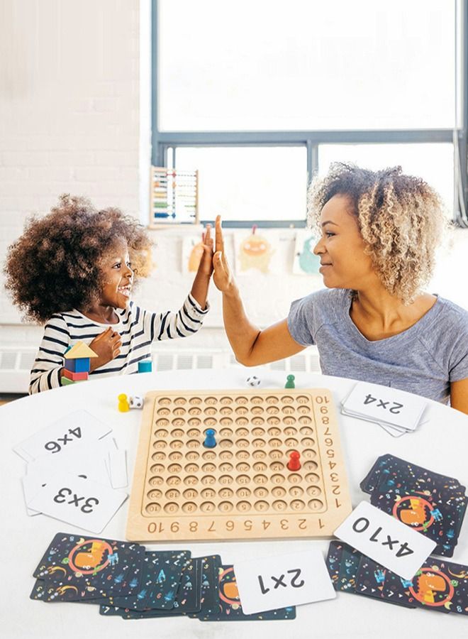 Wooden Children's Multiplication Board, Children's Learning Educational Toys, Montessori Toys, Children's Learning Competitive Games, Early Education Learning Toys, Mathematics Learning Toys