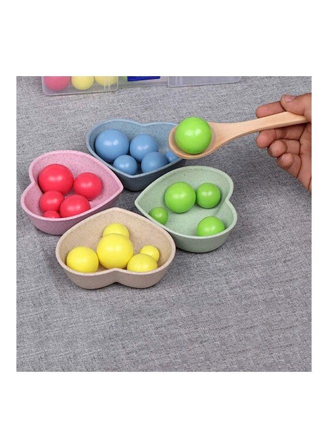 Wooden Beads Math Cards Counting Toy One size