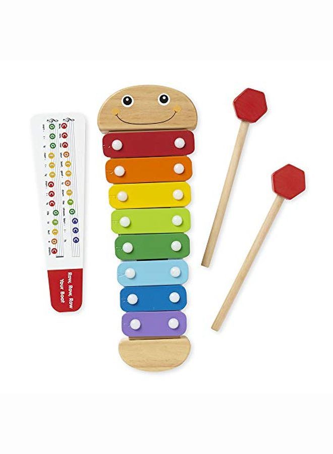 Caterpillar Xylophone Musical Toy With Wooden Mallets 15.25