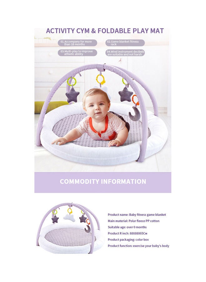 Baby Activity Mat Foldable Infant Gym Playmat With Crawling Blanket Play 88*88*65cm