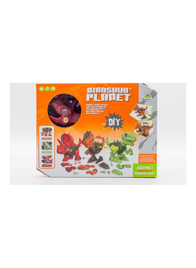 30 Piece Disassembling Dinosaur Triceratops 19.5 X 8 X 16cm