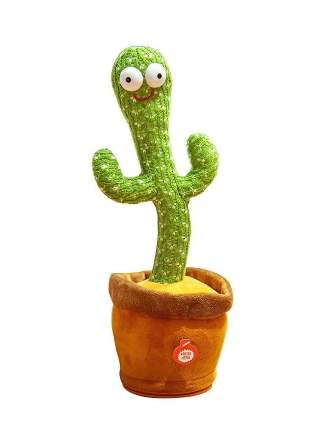 Electric Dancing Cactus Plant Stuffed Toy With Music And Big Cute Eyes
