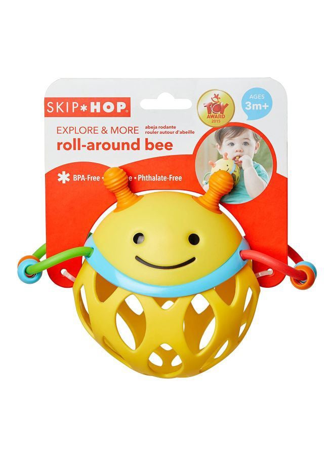 Explore And Roll Around Bee Rattle Toy, BPA And Phthalate Free- Multicolour- 303102 16.54x8.89x12.07cm