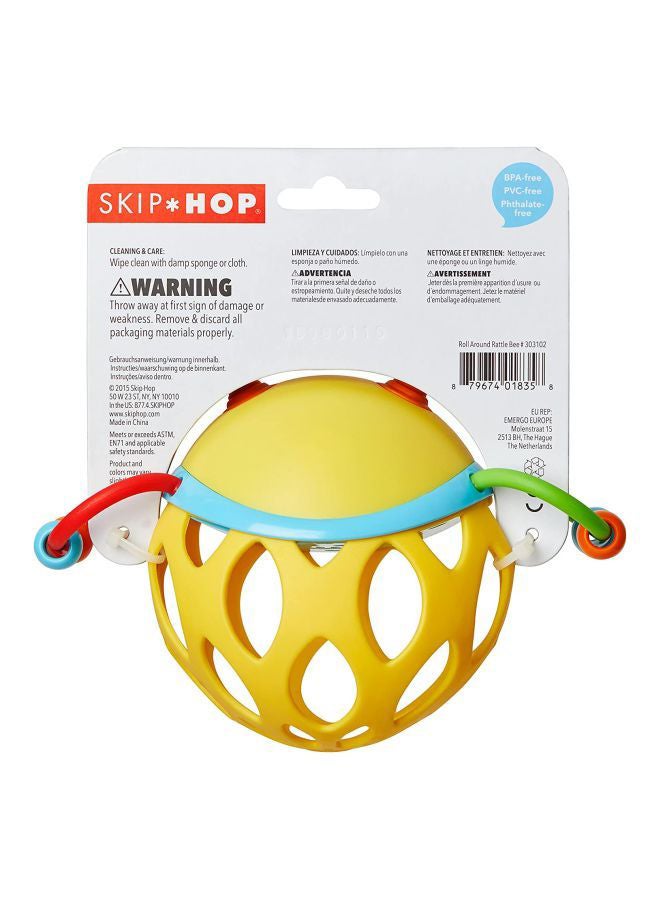 Explore And Roll Around Bee Rattle Toy, BPA And Phthalate Free- Multicolour- 303102 16.54x8.89x12.07cm