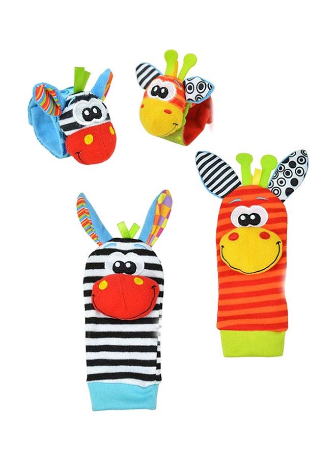 4-Piece Animal Design Wrist Strap Set With Socks