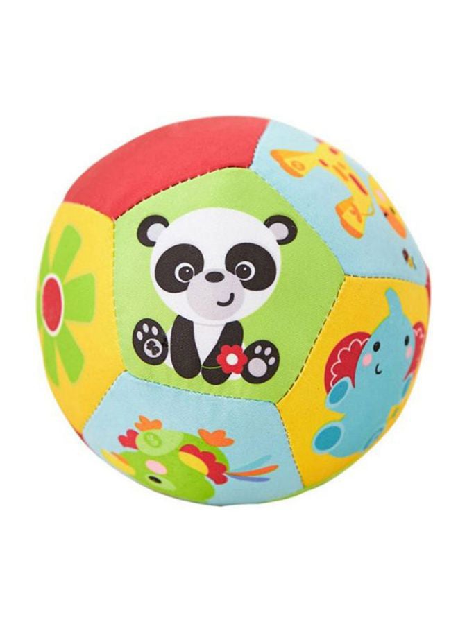 Animal Printed Stuffed Rattle Ball With Sound 8x8x8cm