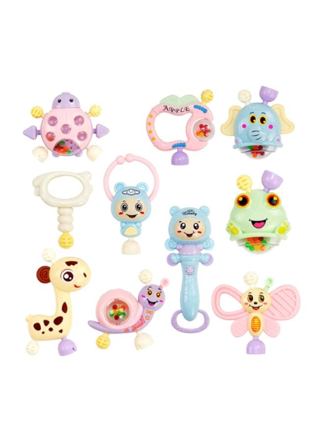 10-Piece Cartoon Shape Rattle  Set